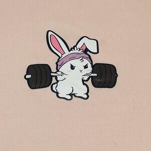 Manfinity Men's XL Pink Weight Shirt Lifting Rabbit Logo